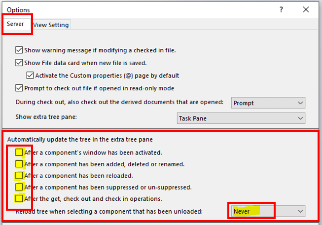 Make sure that if you leave the PDM add-in on while working from home that you at least reduce how often components are updated