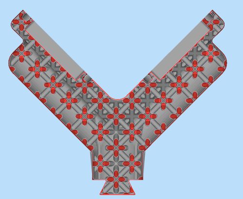 FIGURE 1: CROSS SECTION OF PART REINFORCED WITH STRUCTURES