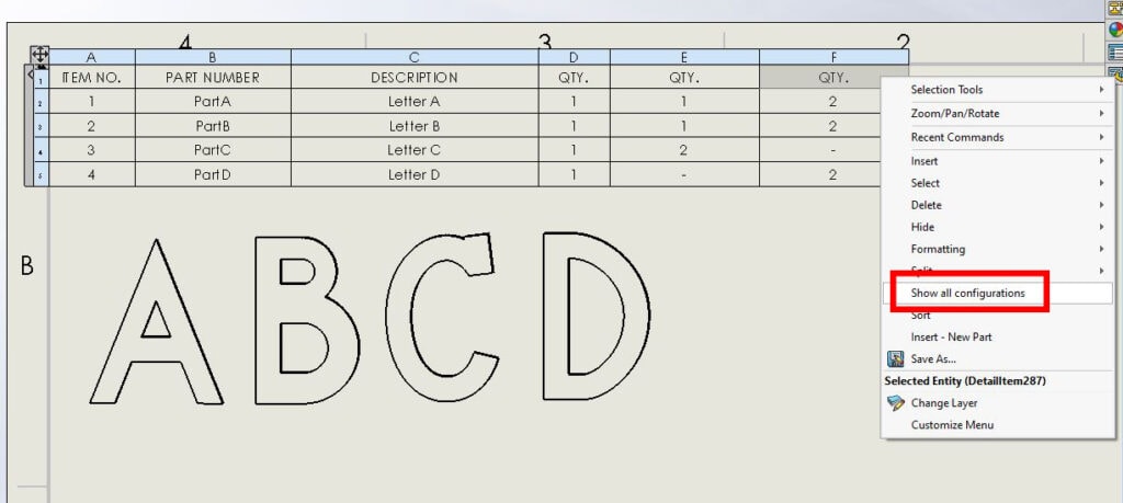 Clearly Communicate Configuration Differences in SOLIDWORKS BOMs
