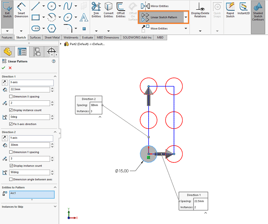 Linear Sketch Pattern