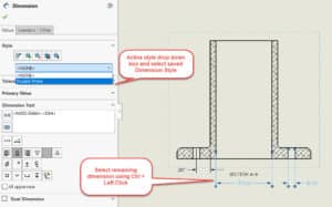 solidworks dimension styles, Increasing SOLIDWORKS Efficiency with Dimension Styles