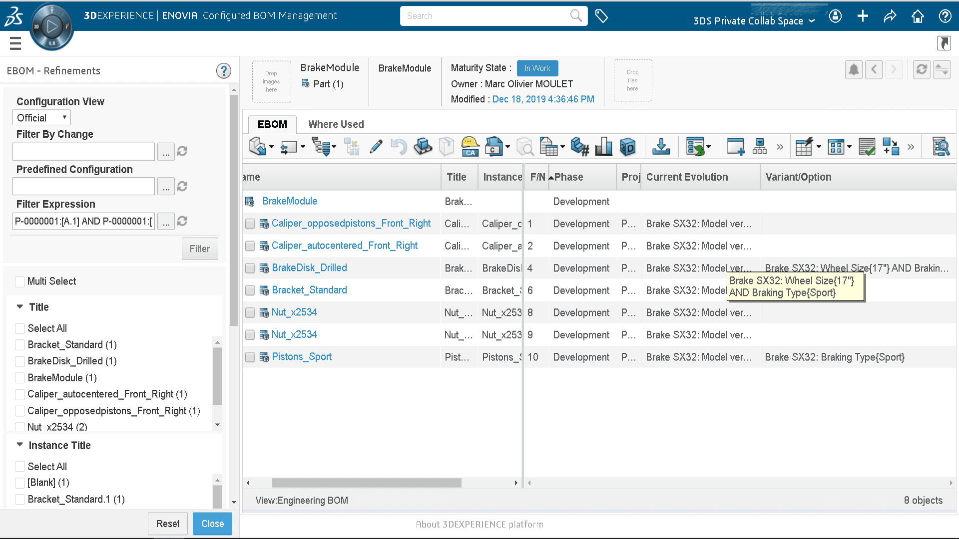 Configured BOM Engineer (CMM)