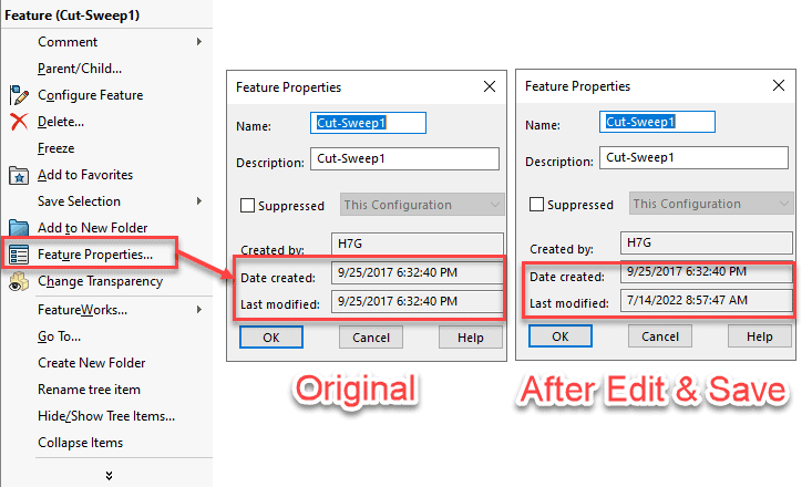 Feature Date Creation