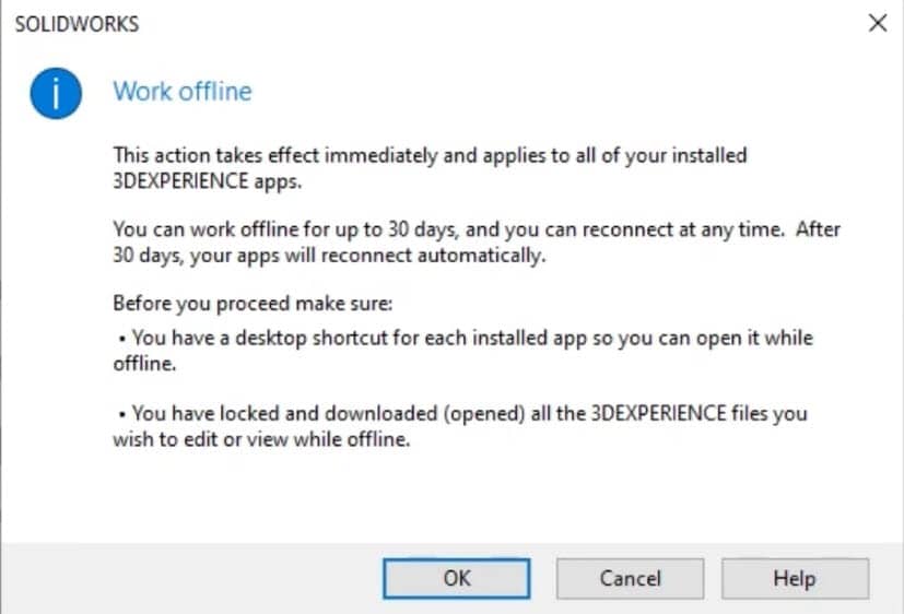 3DExperience solidworks offline, 3DEXPERIENCE SOLIDWORKS Adds New “Offline Mode”