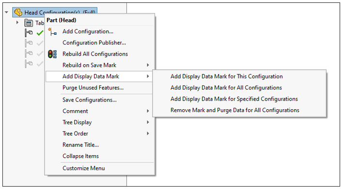 maximizing save performance, Maximizing Save Performance and File Size with SOLIDWORKS Configurations