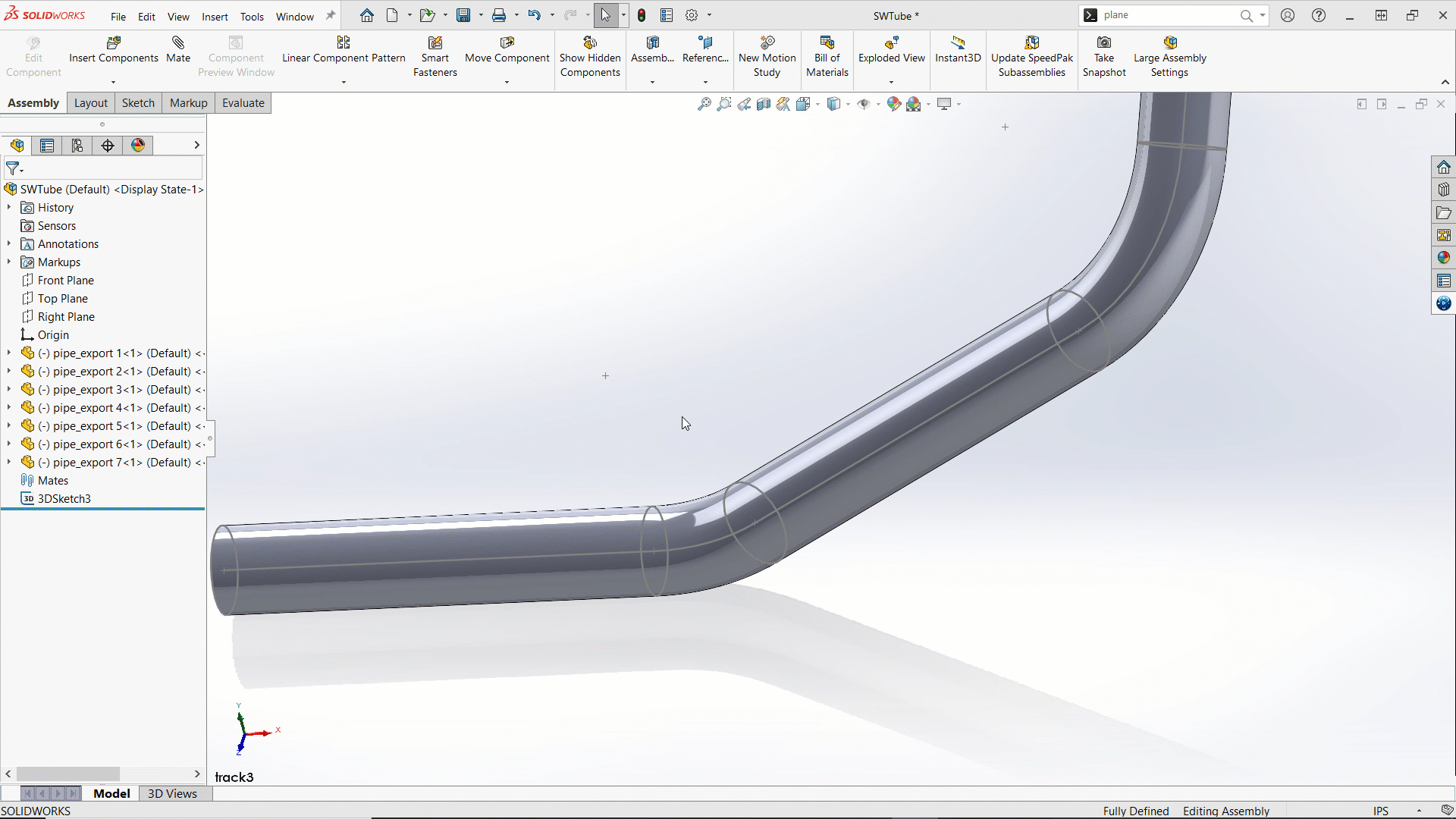 Measuring Imported Geometry, Tubing Trouble: Measuring Imported Geometry