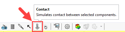 Contacts in SOLIDWORKS Motion simulate contact between components.