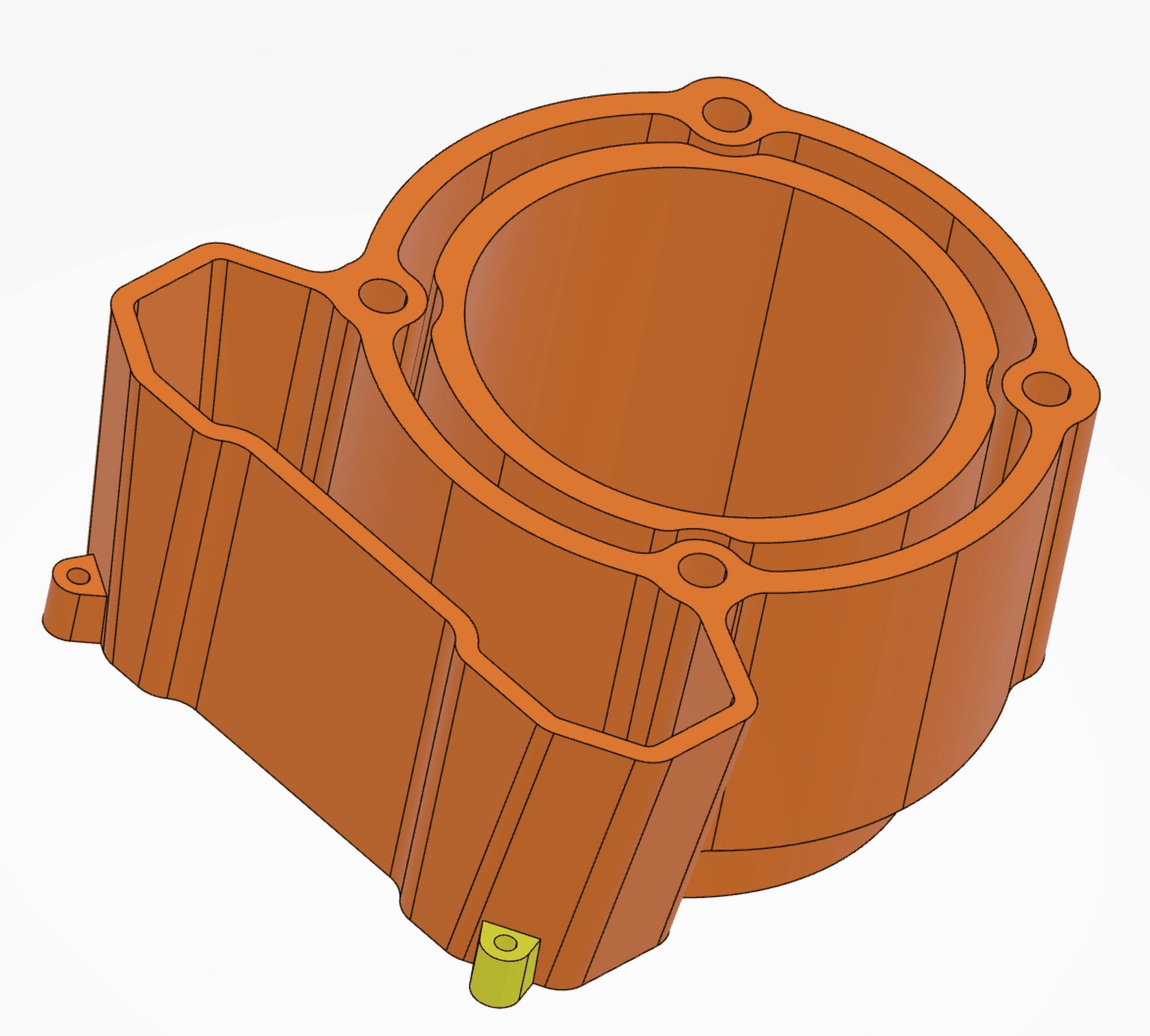 Any components that can be meshed will highlight yellow in 3DEXPERIENCE Simulation.