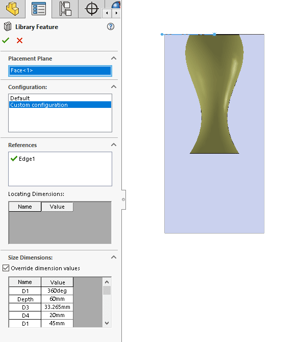 SOLIDWORKS Design Library Custom Library Features Computer Aided