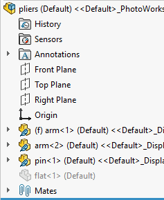 Lightweight components affect large assembly performance and are denoted with a feather in the SOLIDWORKS feature tree