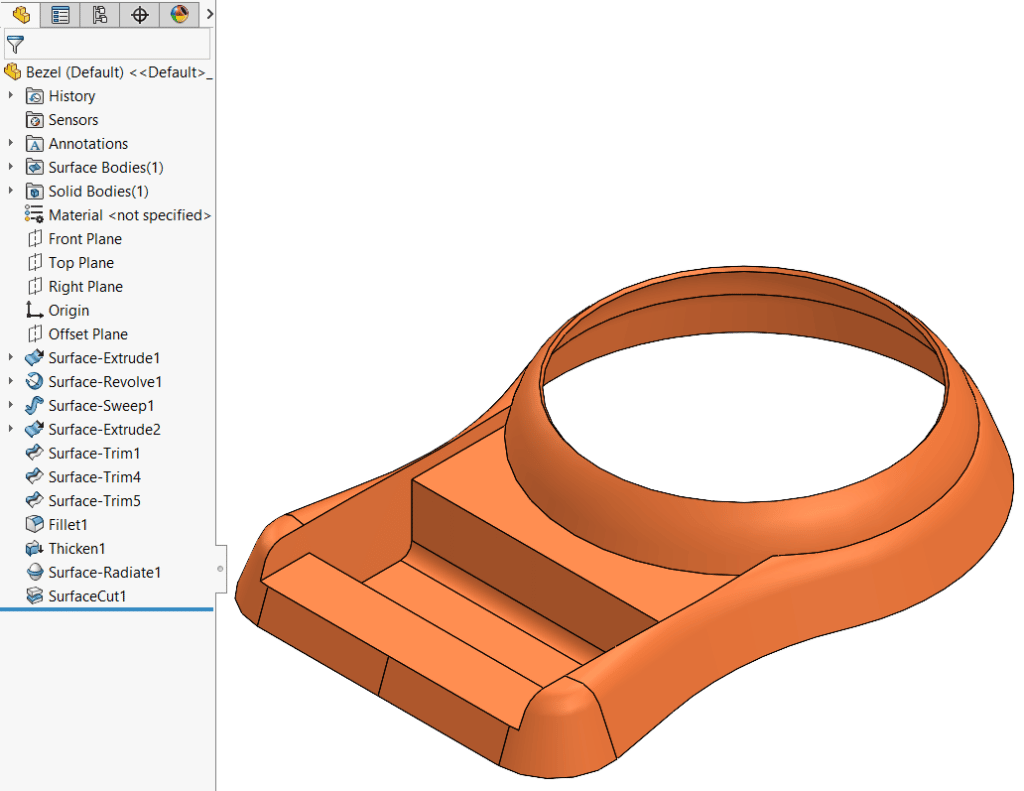 SOLIDWORKS Trim Surface Computer Aided Technology
