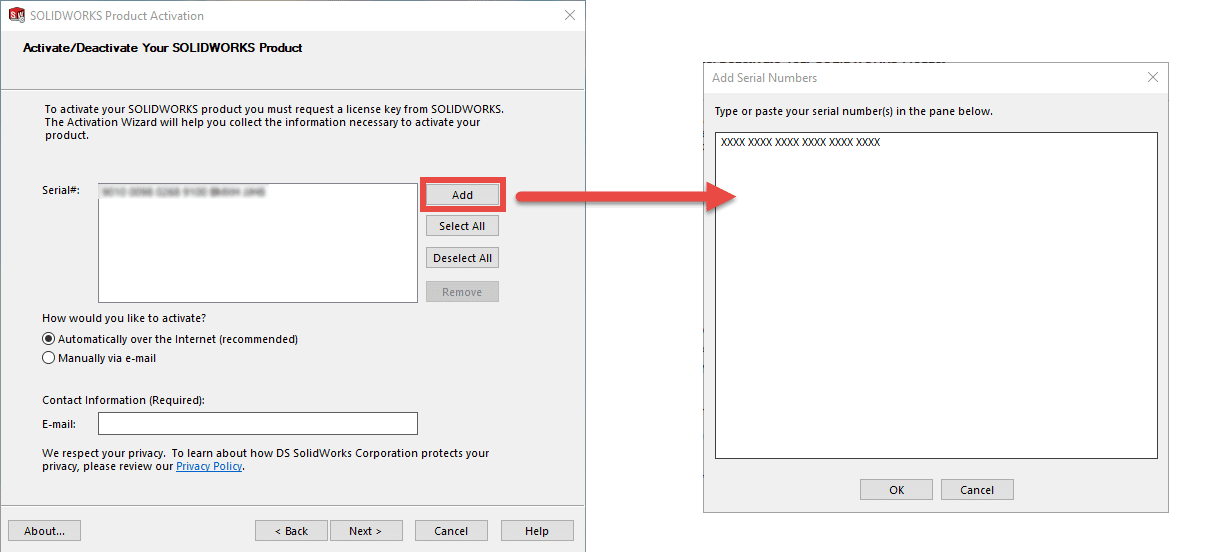 SOLIDWORKS 2023 license management got a huge boost when they added an "add" button to the activate/deactivate section of the installation.
