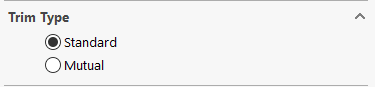 The trim surface command in SOLIDWORKS has the option of a standard or mutual trim.