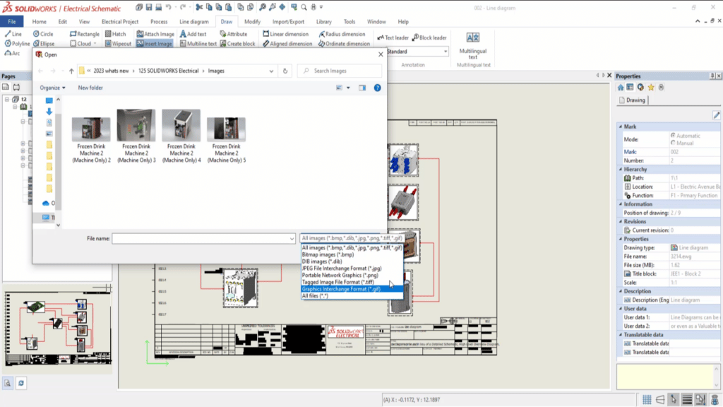 SOLIDWORKS Electrical 2023 users are no longer limited to the BMP image format!