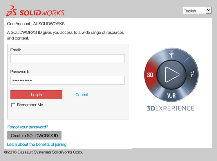 Login to your SOLIDWORKS customer portal using your credentials.