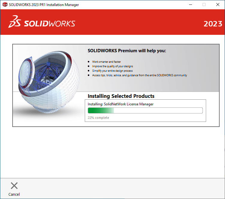 Upgrade SolidNetwork License Manager, Installing or Upgrading the SolidNetWork License Manager for SOLIDWORKS 2023