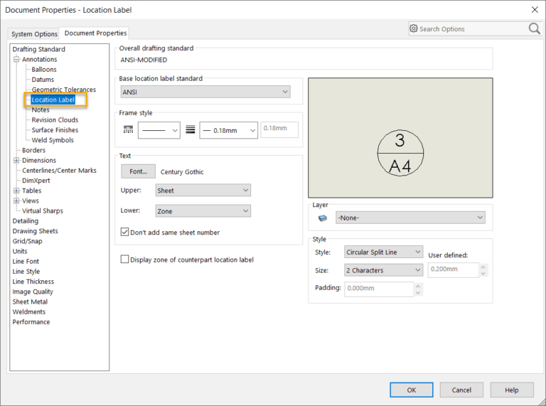 Drawing Location Labels Tips for Efficiently Creating and Navigating Drawings in SOLIDWORKS ...